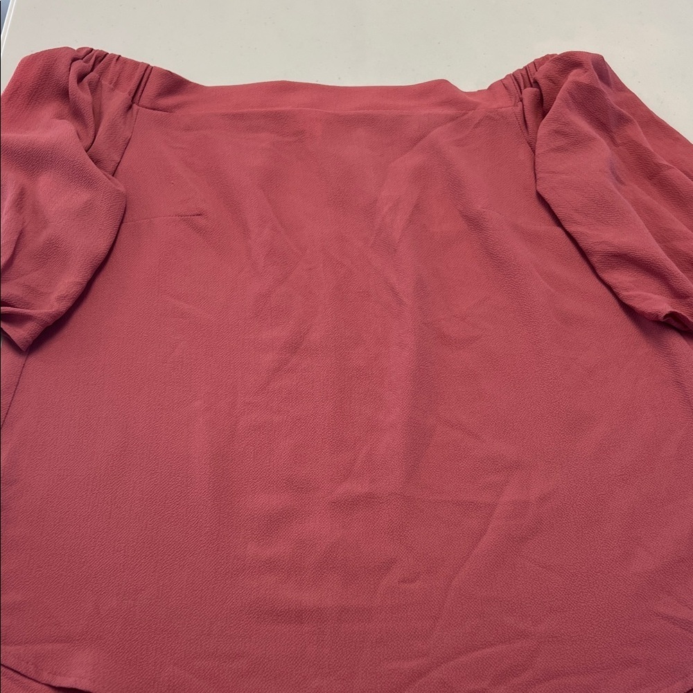 Monteau Women's  Deep Rose Off the Shoulder Blouse with half sleeves Sz S